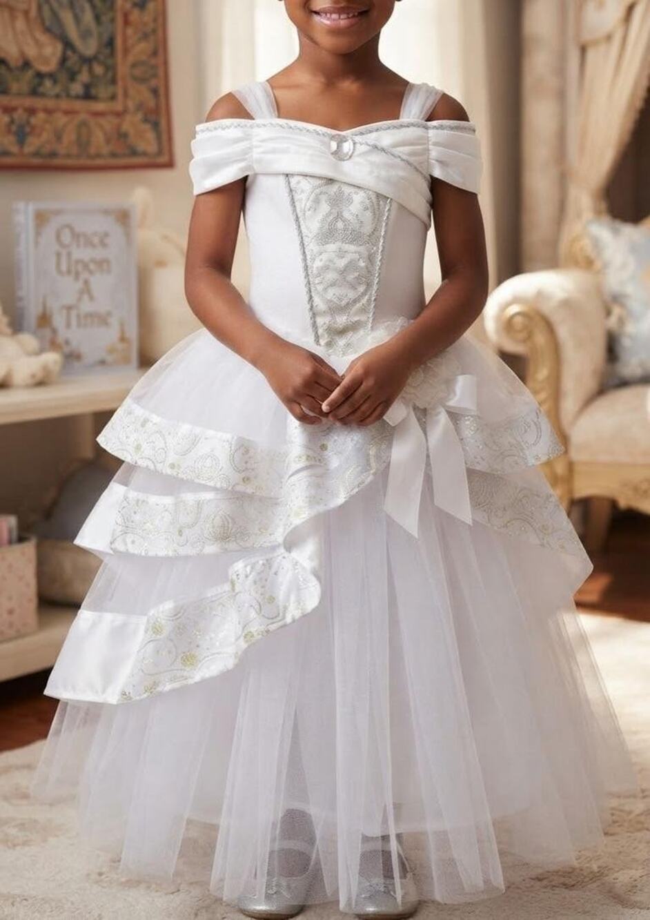 Disney Cinderela Weddimg Dress sz 7/8